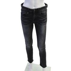 R13 Womens High Waisted Kate Skinny Leg Denim Jean Black Size 29
